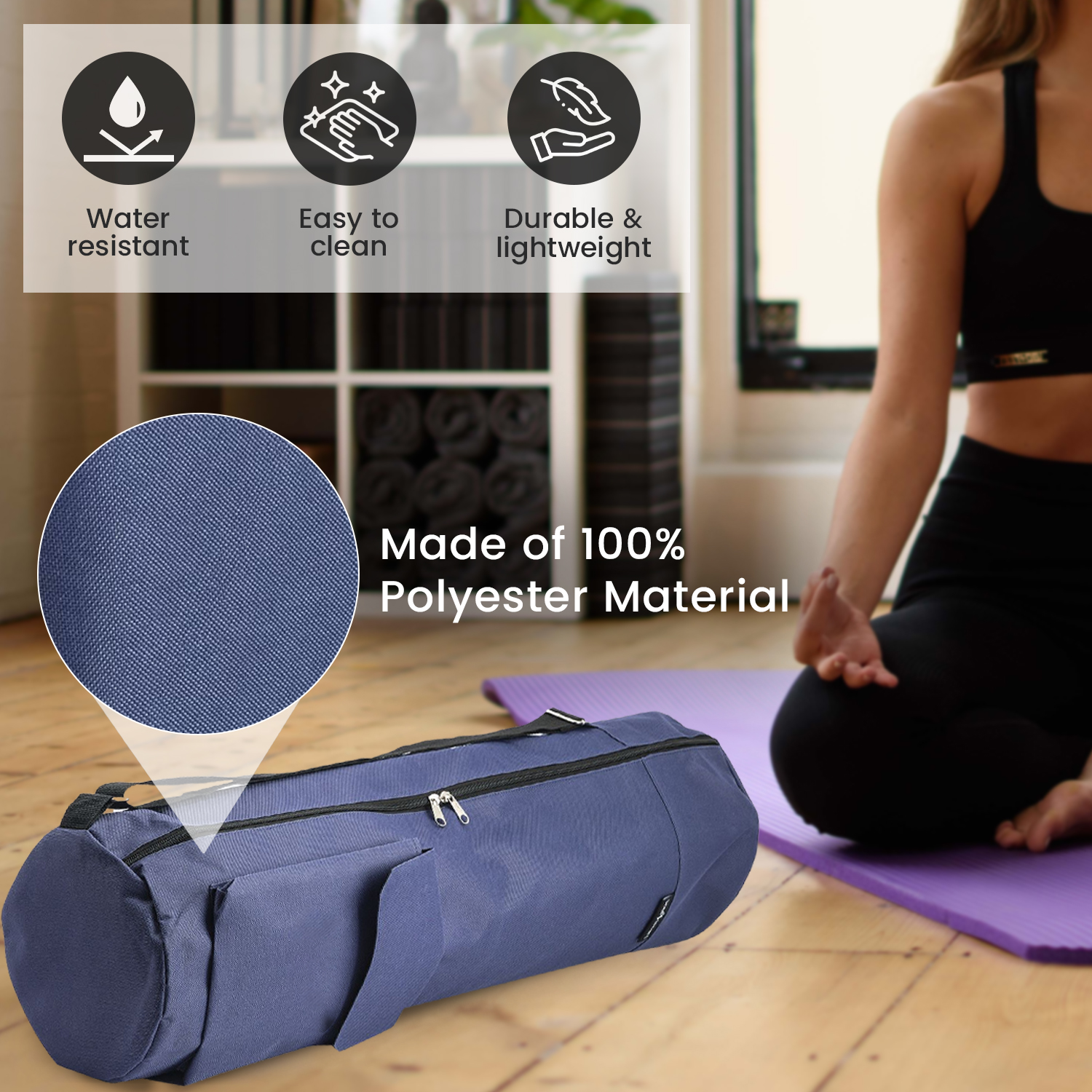 100% Polyester Yoga Mat Bag and Carriers for Women and Men Size